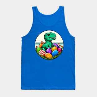 Easter Velociraptor Among Some Eggs Tank Top